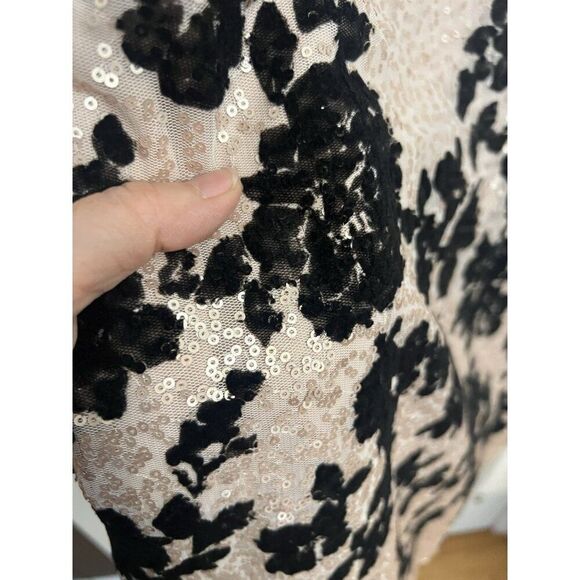 Y2K 12 Dress Whimsigoth Velvet Sequin Floral Forest Fairy Grunge Mother Of Bride - Picture 3 of 8